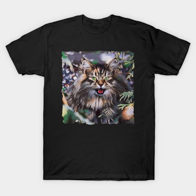 Siberian Cat T-Shirt by PhotoArts